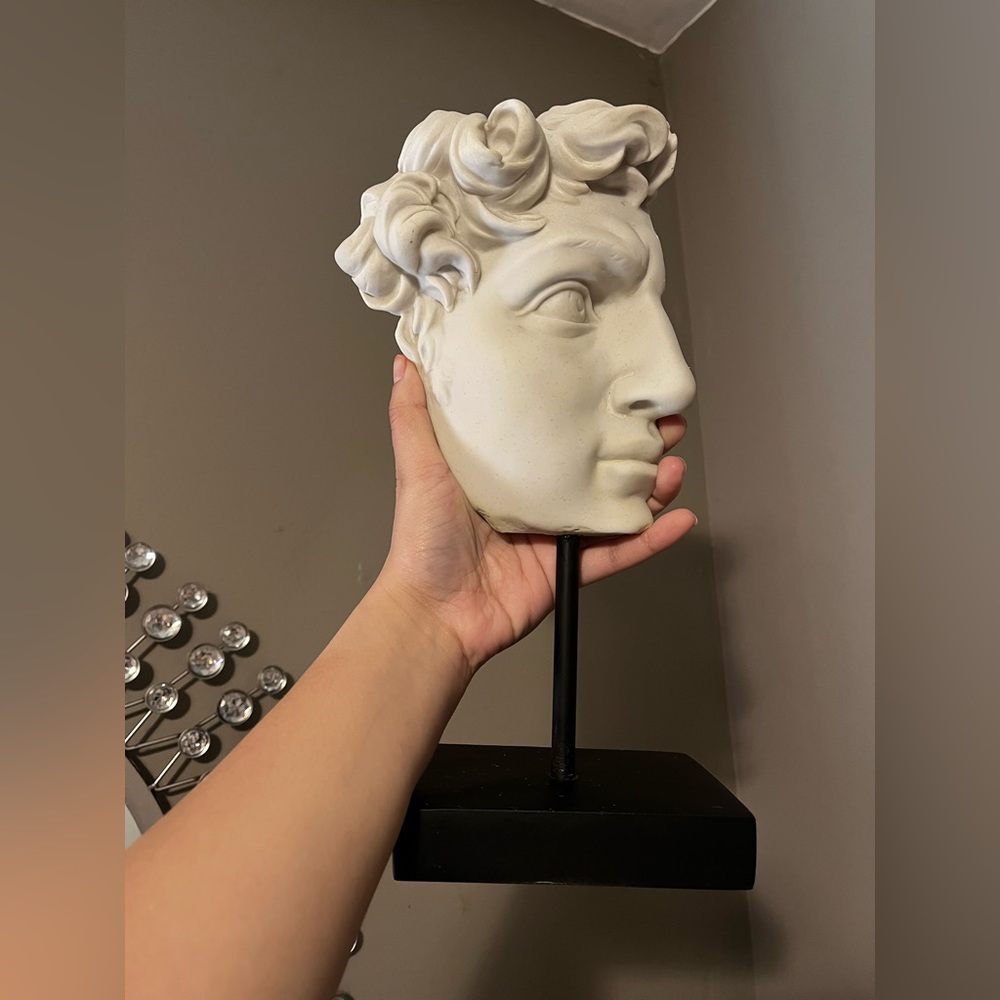 David of Michelangelo Half Face Art Deco Statue Modern Art Replica